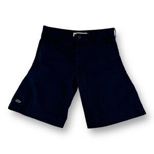 Lacoste Navy Blue‎ Classic Fit Flat Front Cotton Shorts Mens Size 30X10
